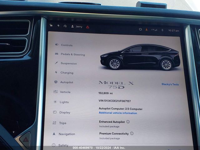 5YJXCDE21JF087157 Tesla Model X 100d/75d/p100d