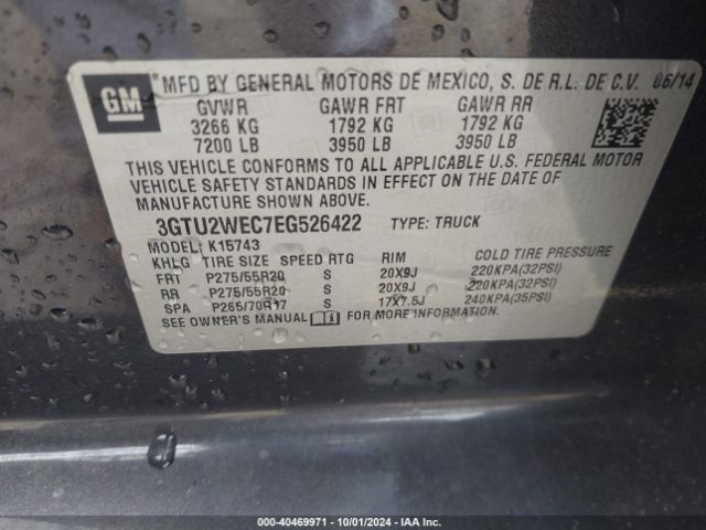3GTU2WEC7EG526422 GMC Sierra 1500 Denali