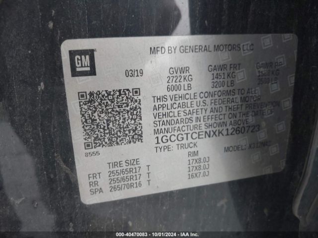 1GCGTCENXK1260723 Chevrolet Colorado Lt