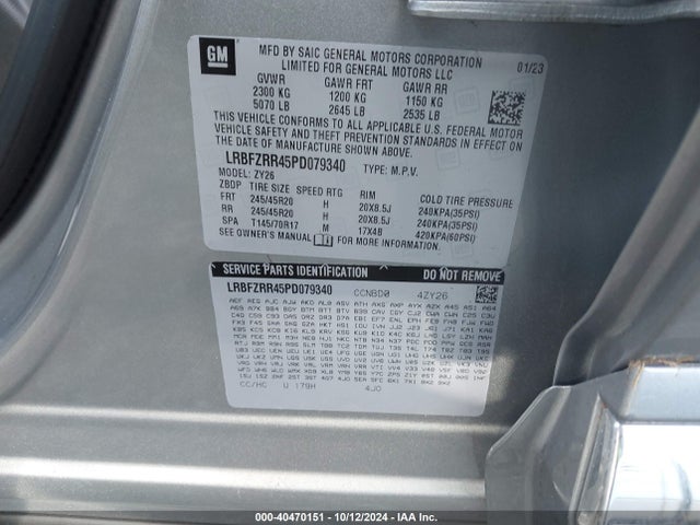 Buick Envision Avenir Fwd 2023 LRBFZRR45PD079340 Image 9