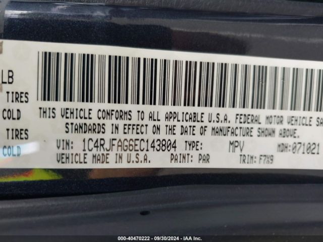 1C4RJFAG6EC143804 Jeep Grand Cherokee Laredo
