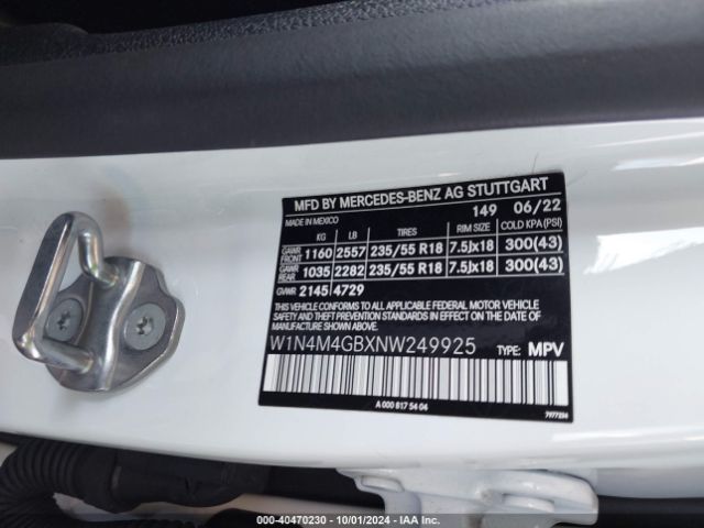 W1N4M4GBXNW249925 Mercedes-Benz GLB 250