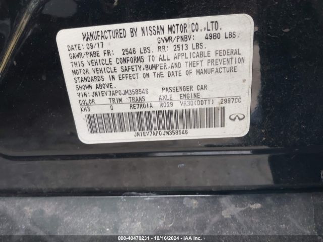JN1EV7AP0JM358546 Infiniti Q50 3.0t Sport