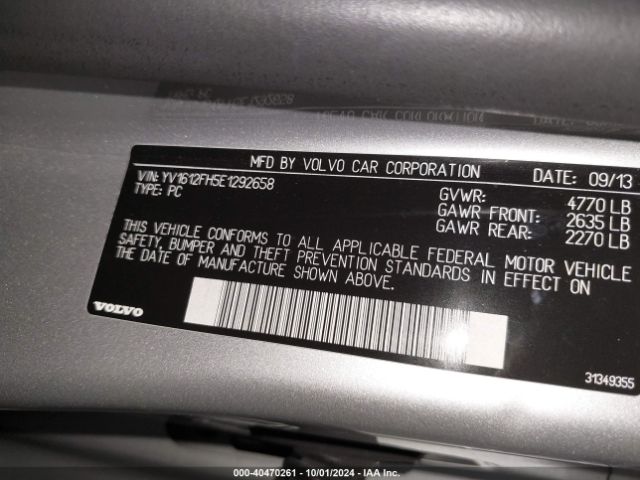 YV1612FH5E1292658 Volvo S60 T5