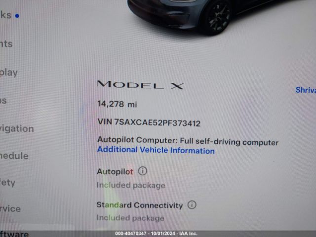 7SAXCAE52PF373412 Tesla Model X Dual Motor All-wheel Drive/standard Range
