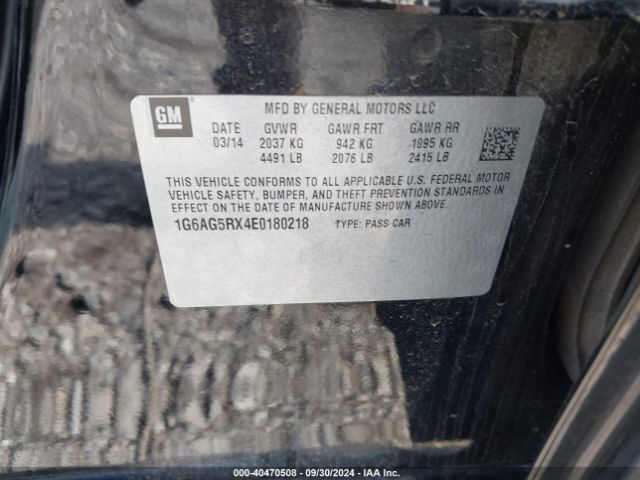 1G6AG5RX4E0180218 Cadillac Ats Standard