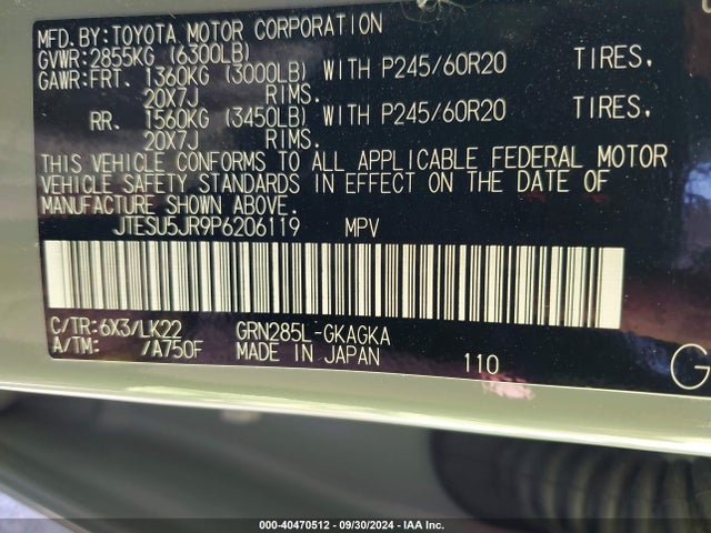 Toyota 4runner Trd Sport 2023 JTESU5JR9P6206119 Image 9