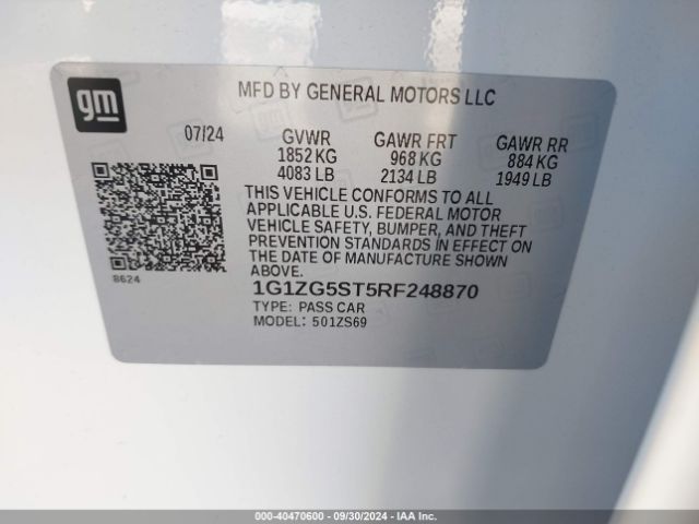 1G1ZG5ST5RF248870 Chevrolet Malibu Fwd Rs