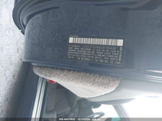 2001 PORSCHE BOXSTER WP0CA29861U621607 Photo 8