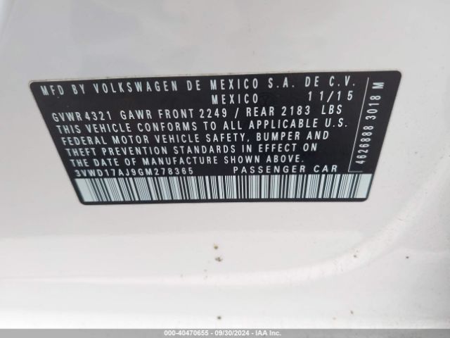 3VWD17AJ9GM278365 Volkswagen Jetta 1.8t Sport