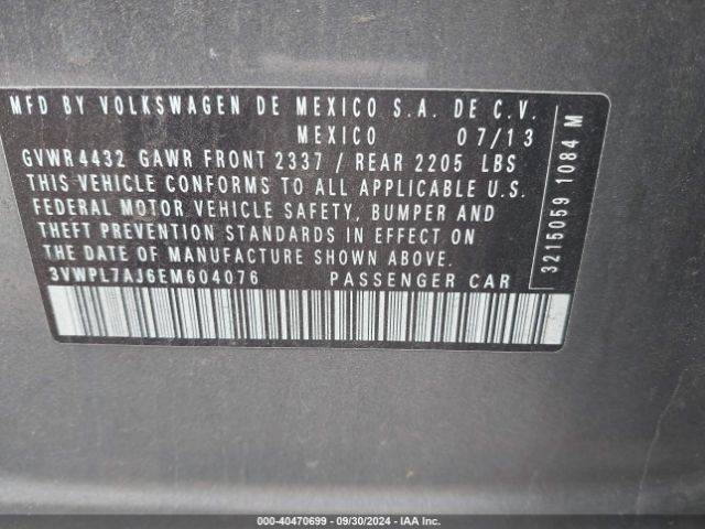 3VWPL7AJ6EM604076 Volkswagen Jetta Sportwagen 2.0l Tdi