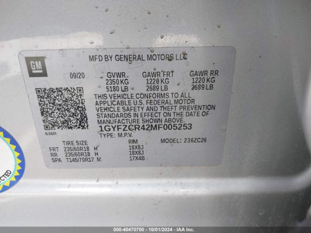 1GYFZCR42MF005253 Cadillac Xt4 Fwd Premium Luxury
