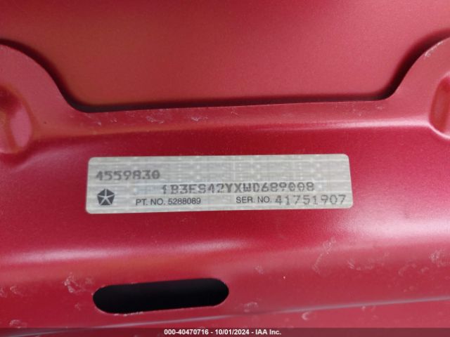 1998 DODGE NEON 1B3ES42YXWD689008 Photo 8