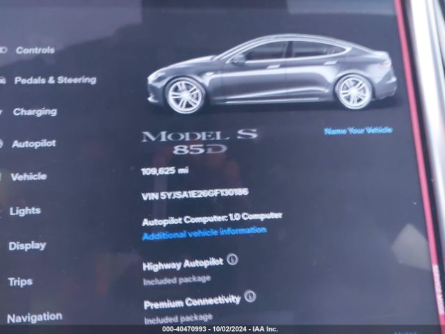 5YJSA1E26GF130186 Tesla MODEL S