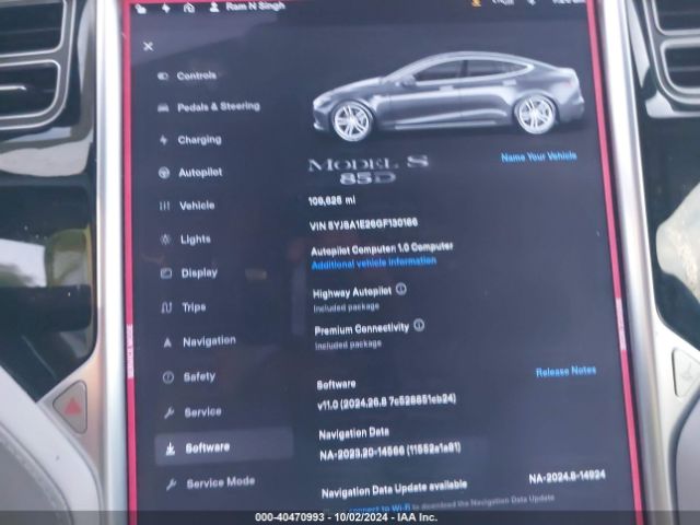 5YJSA1E26GF130186 Tesla MODEL S
