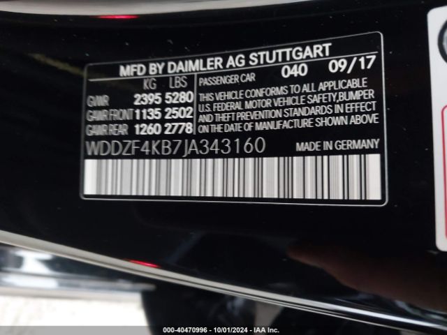 WDDZF4KB7JA343160 Mercedes-Benz E 300 4matic