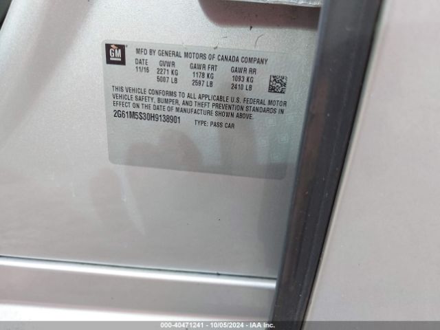 2G61M5S30H9138901 Cadillac XTS LUXURY