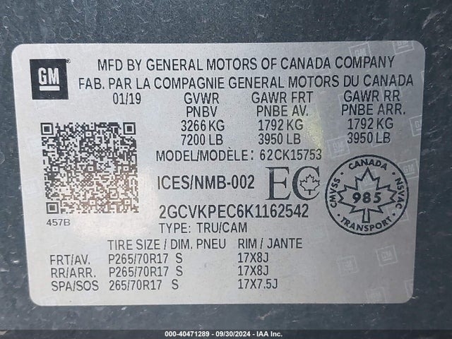 Chevrolet Silverado 1500 Ld Lt 2019 2GCVKPEC6K1162542 Image 9
