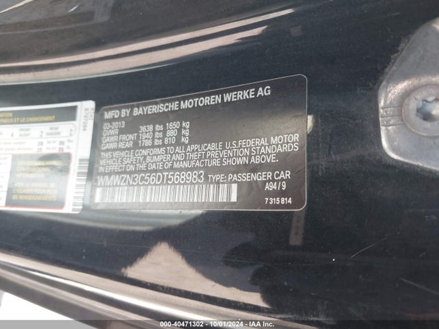 2013 MINI CONVERTIBLE WMWZN3C56DT568983 Photo 8