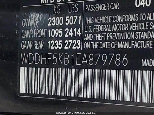 WDDHF5KB1EA879786 Mercedes-Benz E 350