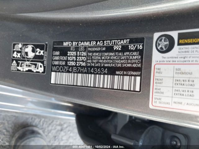 WDDZF4JB7HA143634 Mercedes-Benz E 300