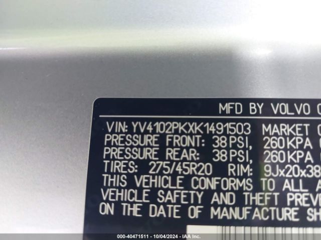 YV4102PKXK1491503 Volvo Xc90 T5 Momentum