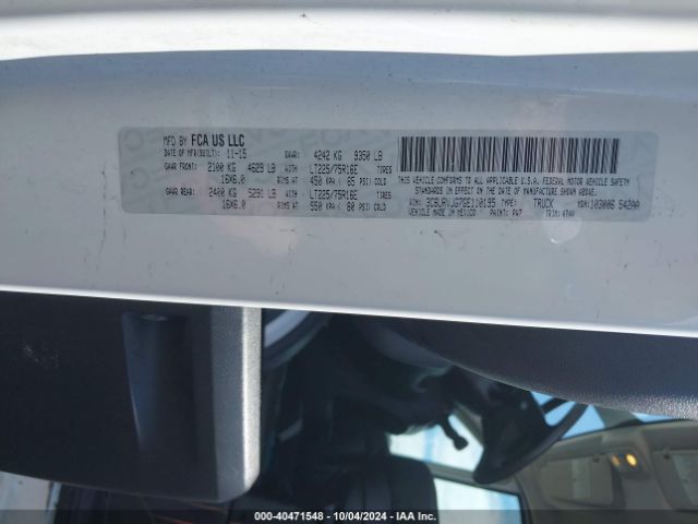 3C6URVJG7GE110195 RAM Promaster 3500 High Roof