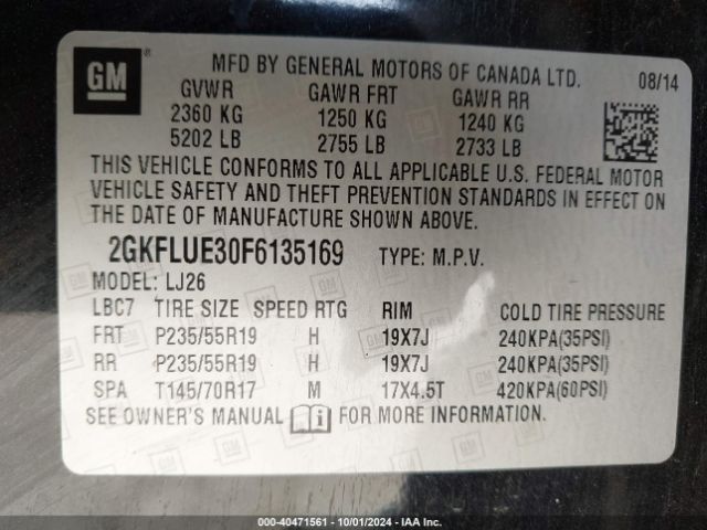 2GKFLUE30F6135169 GMC Terrain Denali