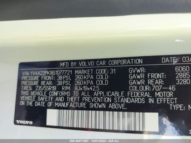 YV4A22PK8G1077721 Volvo Xc90 T6 Momentum