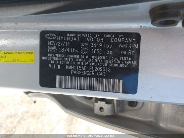 KMHCT5AE1FU209613 Hyundai ACCENT GS