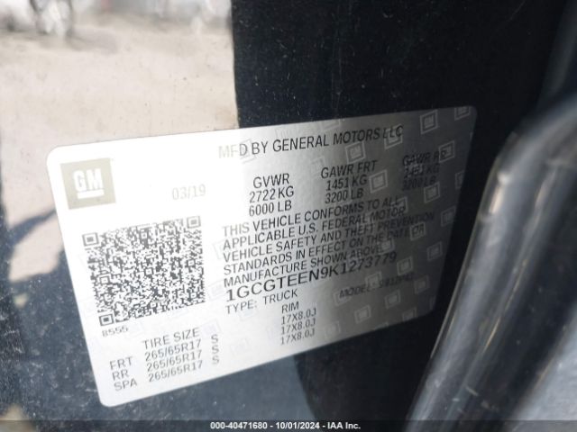 1GCGTEEN9K1273779 Chevrolet Colorado Zr2