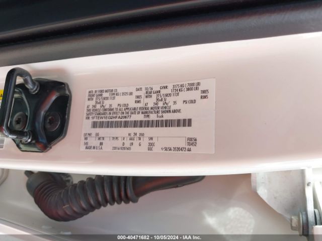1FTEW1EG2HFA20677 Ford F-150 Platinum