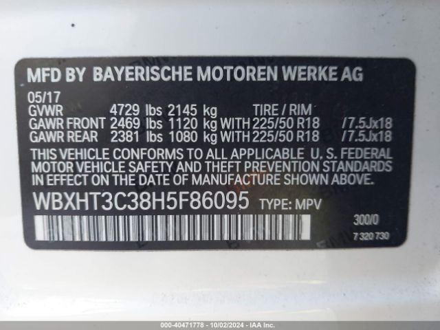 WBXHT3C38H5F86095 BMW X1 Xdrive28i