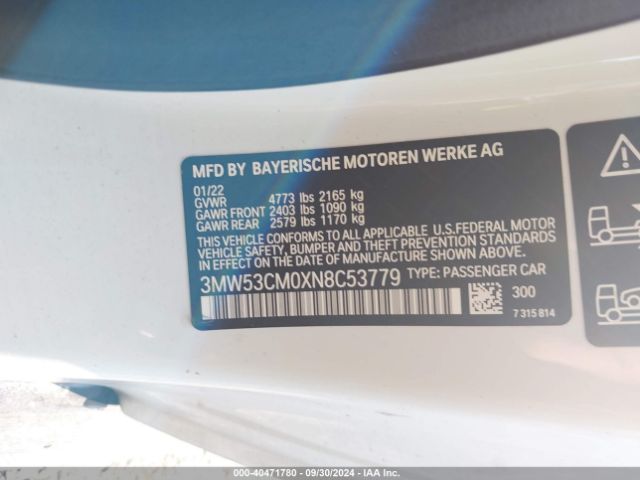 3MW53CM0XN8C53779 BMW M240 I Xdrive