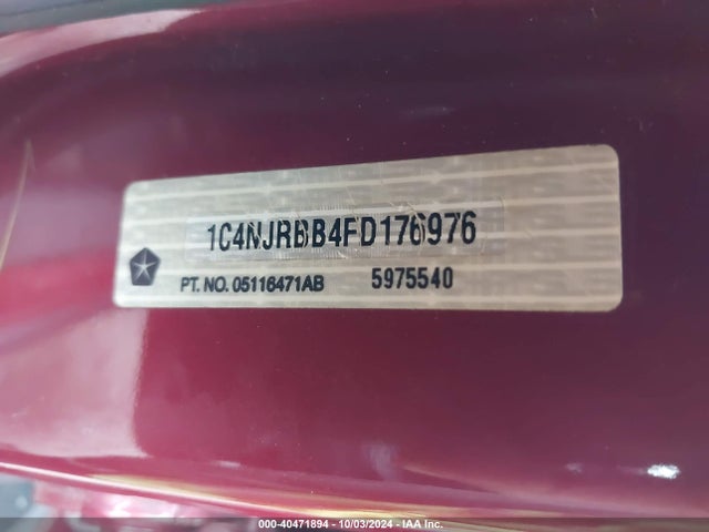 1C4NJRBB4FD176976 Jeep Patriot Sport