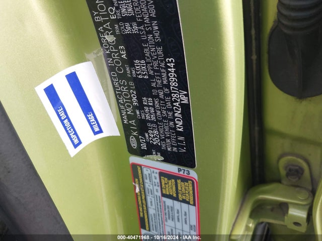 KIA Soul 2018 KNDJN2A28J7899443 Image 9