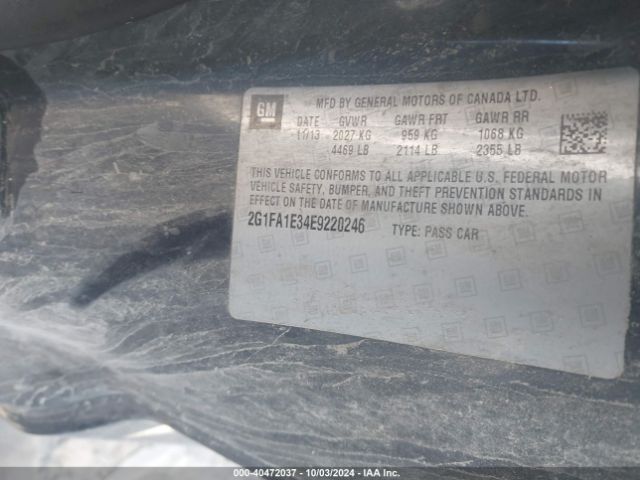 2G1FA1E34E9220246 Chevrolet Camaro 2ls