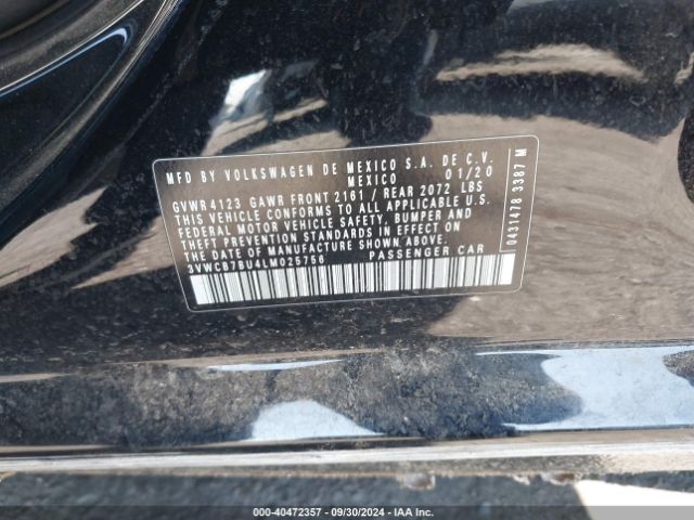 3VWCB7BU4LM025756 Volkswagen Jetta 1.4t R-line/1.4t S/1.4t Se
