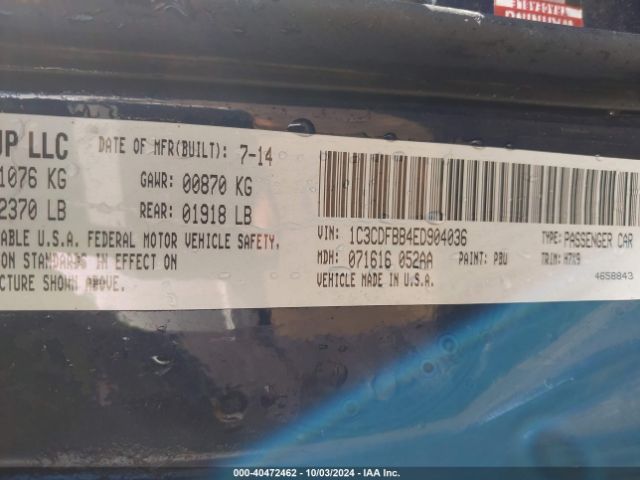 1C3CDFBB4ED904036 Dodge DART SXT