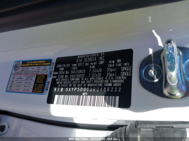 5XYP5DGC3RG486222 KIA Telluride Sx X-line