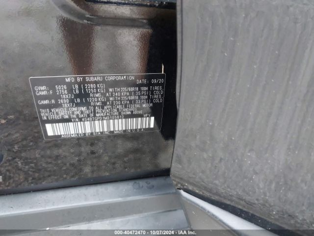 4S4BTGPD1M3105812 Subaru Outback Touring Xt