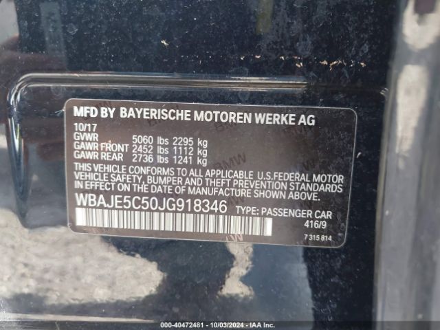 WBAJE5C50JG918346 BMW 540I