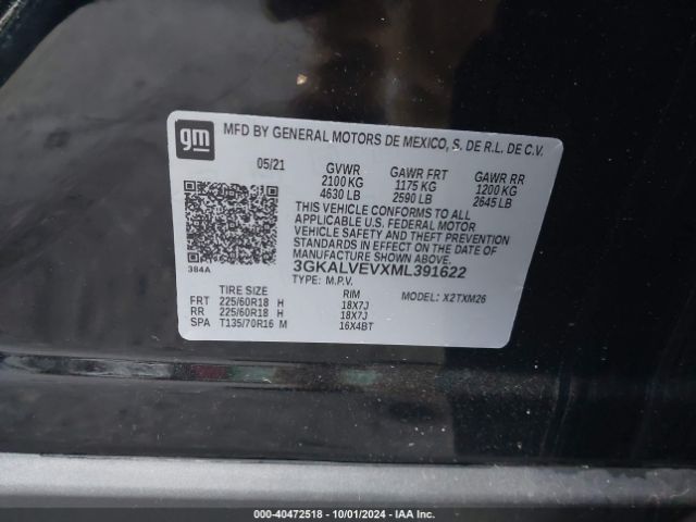 3GKALVEVXML391622 GMC Terrain Awd Slt