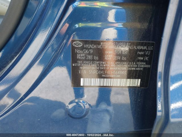 5NPD84LF6LH564843 Hyundai Elantra Limited