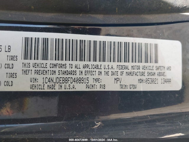 1C4NJDEB8FD408915 Jeep Compass Latitude