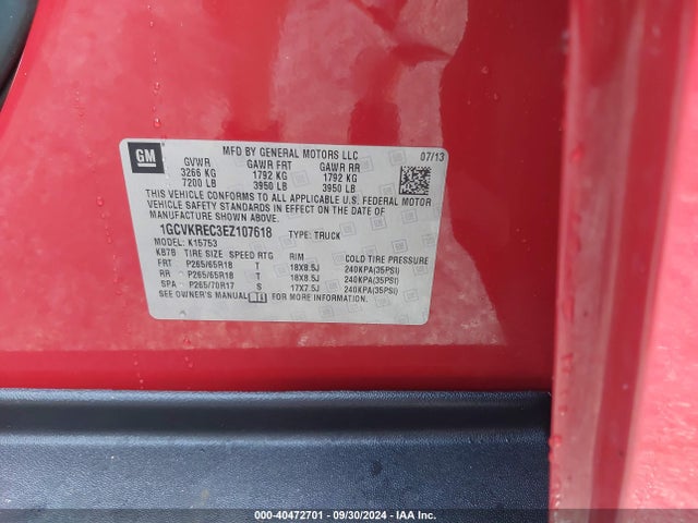 Chevrolet Silverado 1500 1lt 2014 1GCVKREC3EZ107618 Image 9