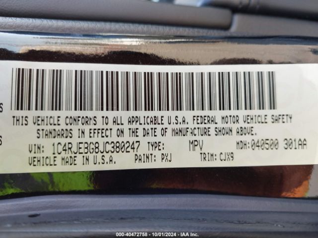 1C4RJEBG8JC380247 Jeep Grand Cherokee Limited 4x2