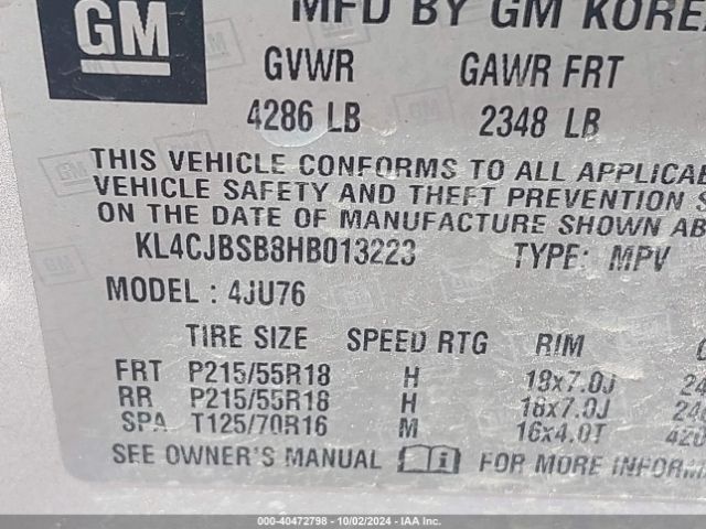 KL4CJBSB8HB013223 Buick Encore Preferred Ii