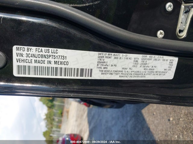 3C4NJDBN3PT517731 Jeep Compass Latitude 4x4