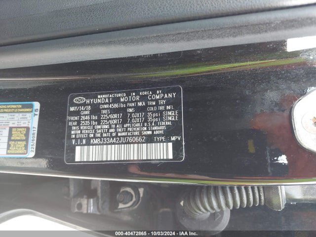 Hyundai Tucson Sel Plus 2018 KM8J33A42JU760662 Image 9
